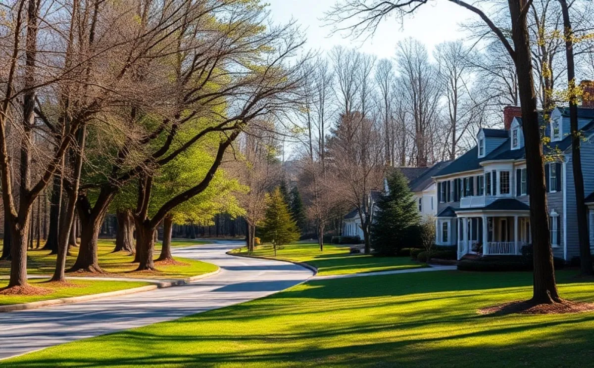 Suburban neighborhood in Forest Virginia